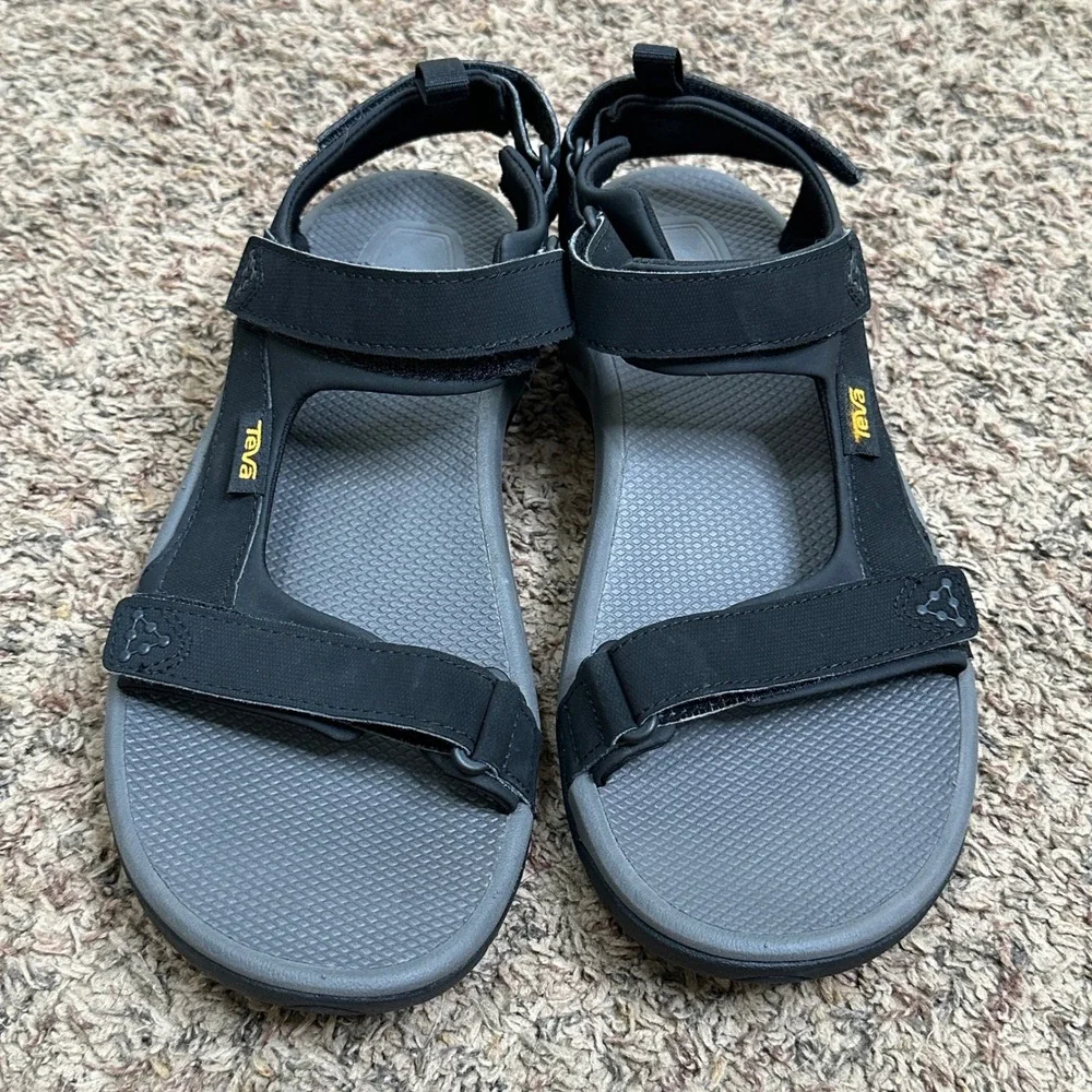 Teva Terra Fi 5‎ Universal Mens Black Grey Sport Hiking Sandals 1110392 Size 9